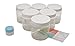 Clear 4 oz Plastic Jars with White Lids (6 pk) with Mini Jar - PET Round Refillable Containers