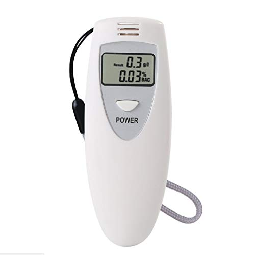 Four Portable Alcohol Breath Tester Breathalyzer Blowing Analyzer Mini Detector LCD Display White