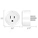Smart Plug Wifi Outlet Compatible With Alexa,Echo and Google Home,Foreet Round Mini Smart Socket Plug,Remote Control Timing Function On/Off Switch for Appliances,10A,White