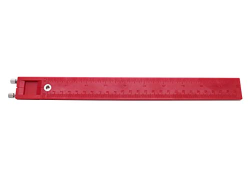 Power Tools Punch Locator, Drill Guide Sleeve Cabinet Hardware Jig/Template Wood Drilling Dowelling for Installation of Handles, Knobs on Doors and Drawer Pull-Red. - Thumbnail 4