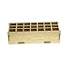 Chris.W Wooden 21-Compartment Artist's Pencils Pens Holder Wood Desktop School Office Supply Caddy Organizer(Beige)