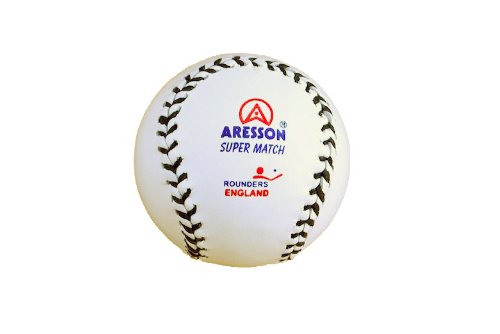 Aresson Super Match Rounders Ball - White, 18.2cm