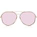 SOJOS Aviator Sunglasses Metal Frame Flat Mirrored Lens SJ1004 with Gold Frame/Pink Mirrored Lens