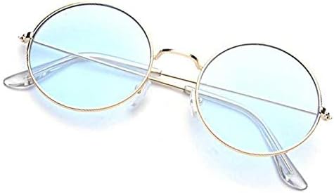 EDDY FASHION HUB LIGHT BLUE ROUND SUNGLASS (FREE SIZE) ROUND SPECTACLE TYPE SUNGLASS (UV PROTECTED)