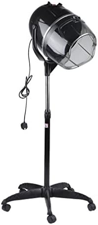 New Burrby Professional Hair Steamer Hairdryer Portable Salon Hairdresser Home Free Standing Floor Hair Dryer (black)