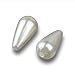 Linsoir Beads White Plastic Faux Pearl Teardrop Imitation Pearl Beads DIY Jewelry Supplier 8X15mm Pack of 100