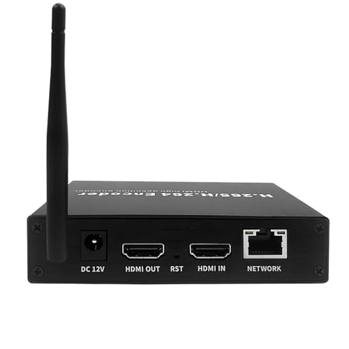 EXVIST H.265 1080P WiFi HDMI Video Encoder w/HDMI Loopout, HDMI Encoder for Live Streaming to YouTube, Facebook, with SD Card Slot Max.128G DDNS HTTP RTMP RTSP TS UDP Compatible with ONV/HK