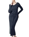 Elbon Boutique Women Longsleeve Comfy Dress with Waist String