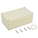 LeMotech Waterproof Dustproof IP65 ABS Plastic Junction Box Universal Electric Project Enclosure Pale Gray 6.2 x 3.54 x 2.3 inch (158 x 90 x 60 mm)