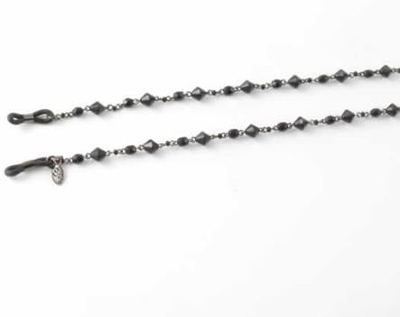 Giorgio Fedon Iridescent with Hearts Eyeglass Chain by Giorgio Fedon