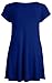 Simlu Womens Midi Dress with Short Sleeves, Swing Dress with Pockets,Cobalt,Small