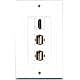 RiteAV - 1 Port HDMI 2 Port USB A-A Decorative Wall Plate - Black