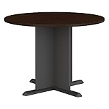 Bush Business Furniture Series A & C 42 Inch Round Conference Table in Mocha Cherry