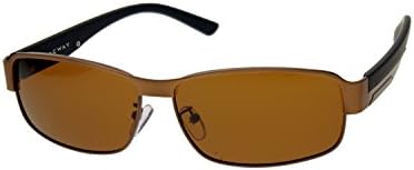 Zacway Polarized Metal Predator Sunglasses for Men UV400 63mm (Copper Frame/Brown Lens, 63)