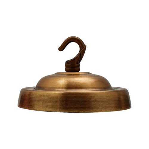LEDSone Ceiling Rose Hook Plate Vintage Yellow Brass Metal 10.5 cm Antique Single Out Side Fitting with Accessories for Chandliers Pendant Lights Wall Lamps Hanging Lights Planters Decorations
