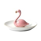 Netgo Adorable Ceramic Flamingos Jewelry Ring Holder Display Rack Rings Chain Bracelets Earrings Trays Dish …
