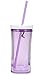 Contigo 16oz Shake n' Go Tumblers Lilac & Clear, 2 Pack Includes Extra Straws