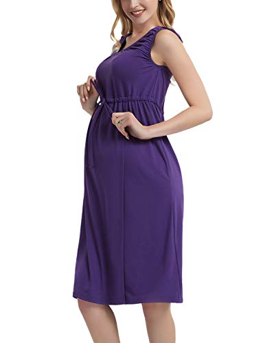 GINKANA Labor/Delivery/Nursing Hospital Gown Maternity - The Perfect for Maternity Hospital Nursing - Thumbnail 3