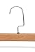 CA&HomeDecor Hanger Natural Finish Wooden Pants Hangers Theaceae Skirt Hangers With Two Adjustable Anti-Rust Clips,Pack of 5