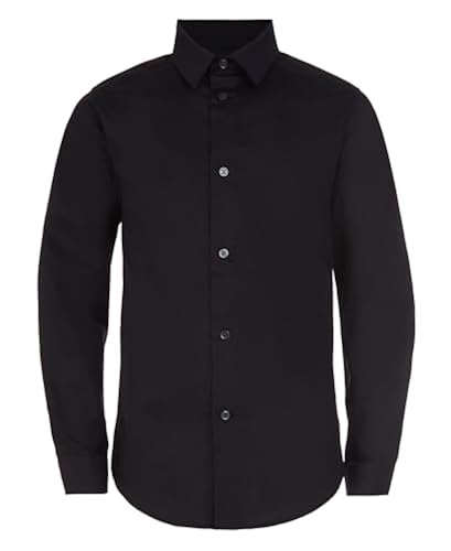 Calvin Klein Boys' Long Sleeve Slim Fit Dress Shirt, Button-down