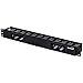 Navepoint 1U Horizontal 19-Inch Rack Mount Cable Management Raceway Duct Panel with Cover Black