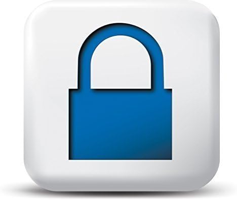 WebCam Cover White with Blue Lock - Laptop and Tablet Webcam Covers