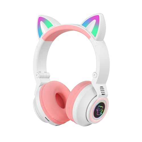 CAT Bluetooth Headphones Girl Kids Ear LED