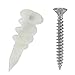 120 Pieces - 60 Screws, 60 Plastic Drywall Anchors - 30 Lb Capacity