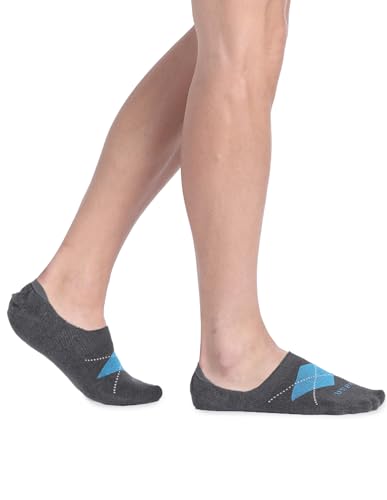 U.S. POLO ASSN.. Men's I645 Silicone Grip No Show Socks - Pack Of 3(I645-P3_Anthra Mel/Navy / Black_Free Size) 4