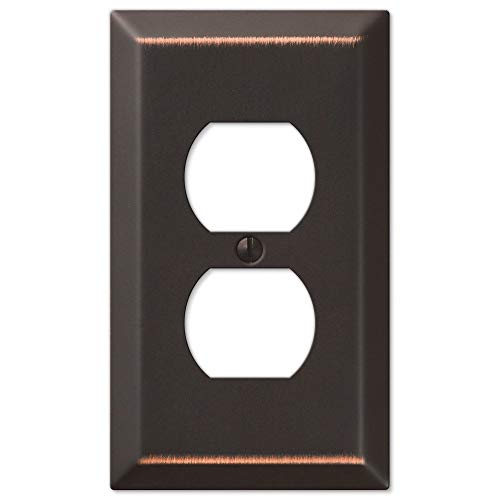 Value 8-Pack Duplex Outlet Wall Plate Decorative Steel, Oil Rubbed Bronze