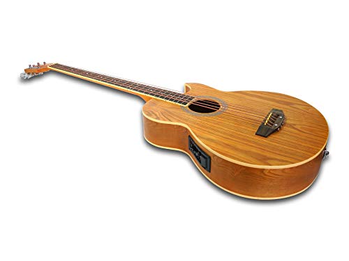 4 String+Acoustic+Electric+Cutaway+Guitar