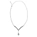 Accessoriesforever Bridal Wedding Prom Jewelry Set Necklace Earring Crystal Rhinestone LG V Drop Silver