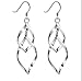 Bassion Womens Classic Double Linear Loops Design Twist Wave Earrings for Women Girls