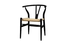 Baxton Studio Wood Wishbone Y Chair, Black
