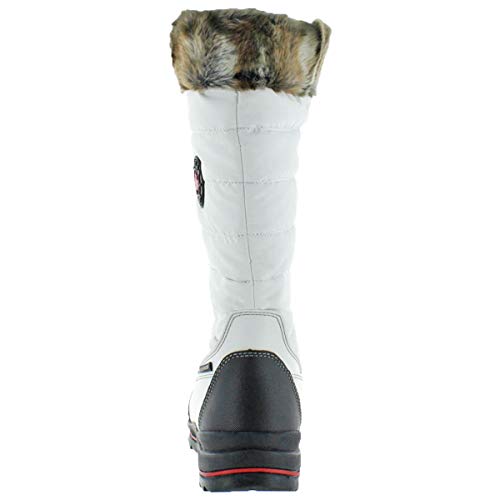 COUGAR Women's Chateau Faux Fur Trim Waterproof Winter Snow Boots White Size 8