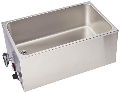 SYBO ZCK165BT-3 Commercial Grade Stainless Steel Bain Marie Buffet Food Warmer Steam Table for Catering and Restaurants, (3 Sections with Tap), Sliver