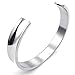 HITOP Jewelry Mens Womens Stainless Steel Bracelet Cuff Bang Silver , L (L (7 x 1.0 cm))