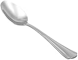 AmazonBasics Stainless Steel Dinner Spoons with Scalloped Edge, Pack of 12