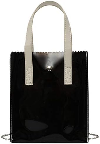 CAOQAO mini small handbag Jelly Transparent Shoulder Messenger Bags women,Saddle Bag Waterproof Bags .4 colours