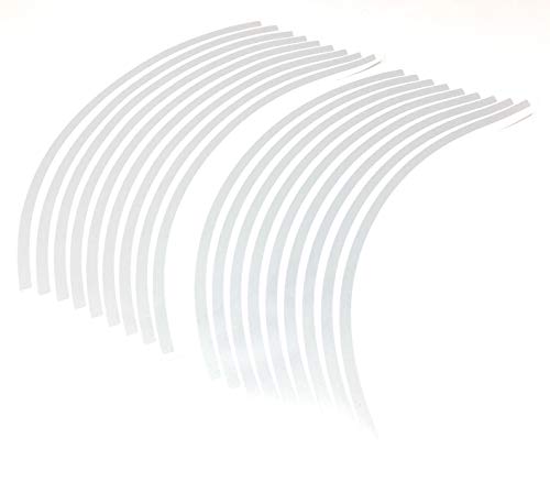 JNK NETWORKS Reflective Wheel Rim Stripe(16PCS) Decal Tape for Motorcycle Wheels 17" or Car Wheels 16"-18" (Silver, 0.27 inch) - Thumbnail 3