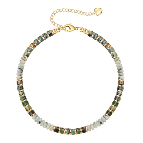 Sistble Colorful Beaded Anklets for Women Teen Girl Gifts Summer Jewelry for Women Boho Ankle Bracelets for Women Waterproof Malachite Jasper Natural Stone Anklet Handmade Beach Jewelry Birthday Gifts at Amazon