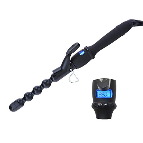 YONAIL Bubble Curling Iron Wand 1 inch Hair Curler Tourmaline Ceramic Curling Tongs Beach Wave Curler Iron LCD Temp Adjustable Hair Crimper Styling Tool