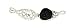 AromaRain Teardrop Diffuser Necklace with Cross Charm and Black Poms