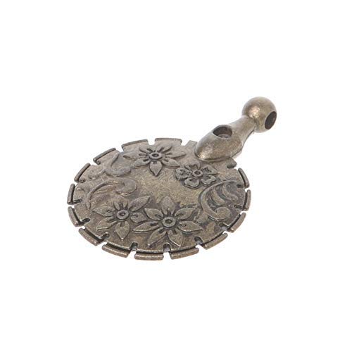 Sewing Thread Yarn Cutter Pendant Round Shape Antique Bronze Craft DIY Tool Home - Thumbnail 3