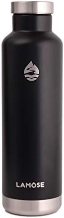 LAMOSE Moraine, Turquoise, 27 oz 18/8 Kitchen-Grade Stainless Steel Water Bottle with Leak Proof lids - Double-Wall Insulated - up to 12 hrs hot or 24 hrs Cold - 100% BPA-Free Healthy Choice