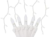 Stay Off The Roof Super Bright Christmas Warm White LED Icicle Lights Outdoor Set - 150-Piece - 12 ft Lighted Length, Connect up to 18 Sets - Holiday Pack