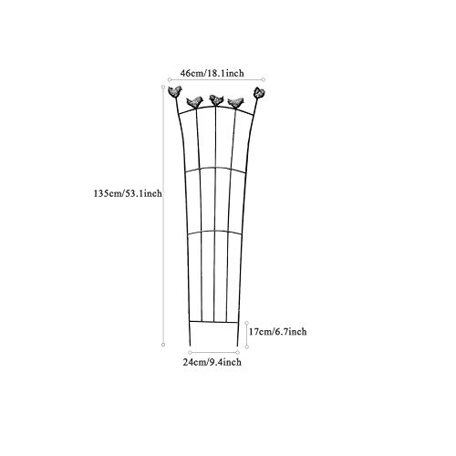 CJSWT Rankgitter Vogel, Rankhilfe Garten Deko, Kletterhilfe für Pflanzen, Garten Gitter für Kletterpflanzen Retro… – Bild 4