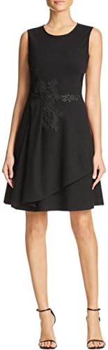 Kobi Halperin Womens Eleni Drapey Floral Applique Cocktail Dress Black 12