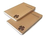 le vent set of 2 notebooks Lined and Blank plain - 200 pages each, ink-proof paper, A5 8.2â€™x5.5â€™ ideal for writing, drawing and journal refills