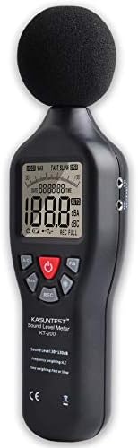 KASUNTEST Professional Sound Level Meter Digital Noise Tester with Data Logger Function Range:30 to 130dB with Large LCD Display and Backlit